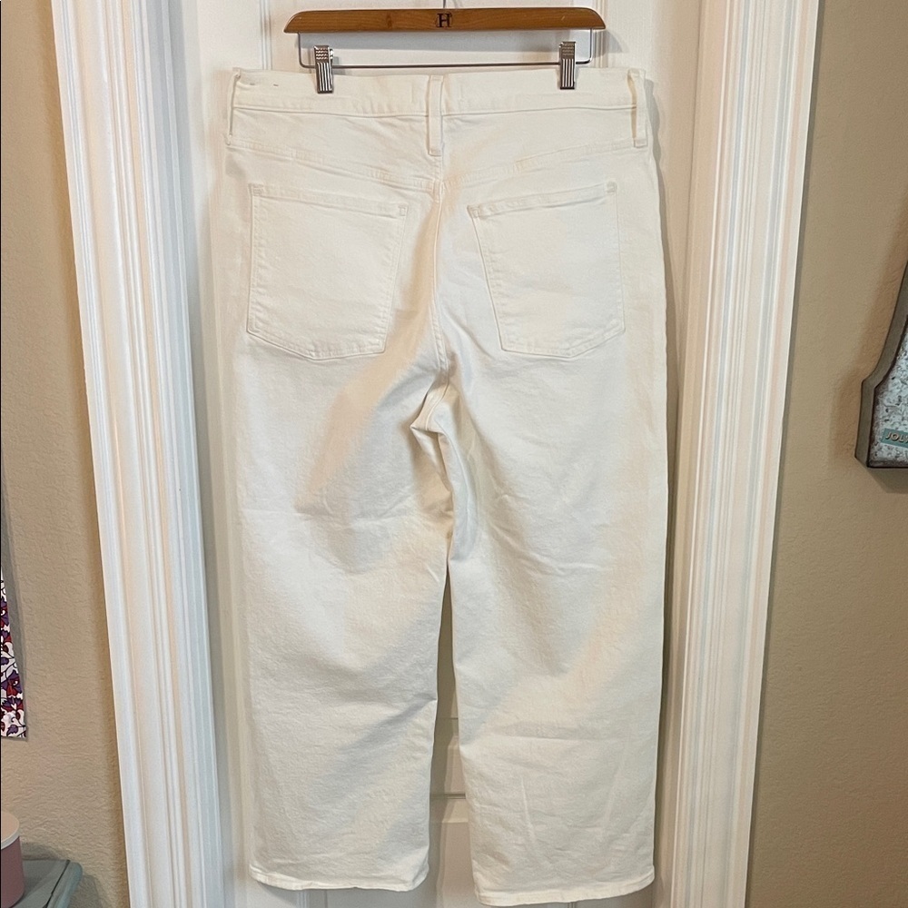 Madewell The Perfect Denim Wide-Leg Crop Jean varsity preppy tailgate football - Picture 3 of 3
